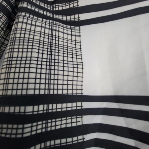 Jo Fresh Black And White Checkered Elastic Waist Drawstring Skirt M - Picture 4 of 6